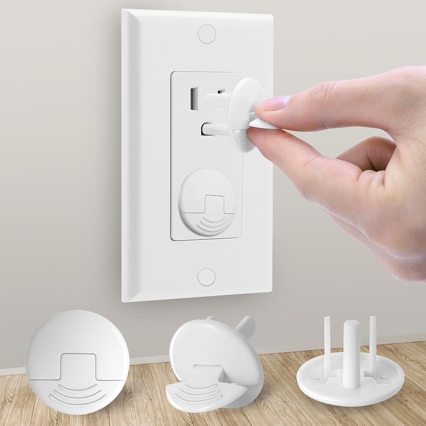 Outlet Covers Baby Proofing White - 38 Pack Plug Covers for Electrical Outlets, Child Proof Socket Covers, Baby Safety Products for Home, Office, Easy Insatllation, Protect Babies