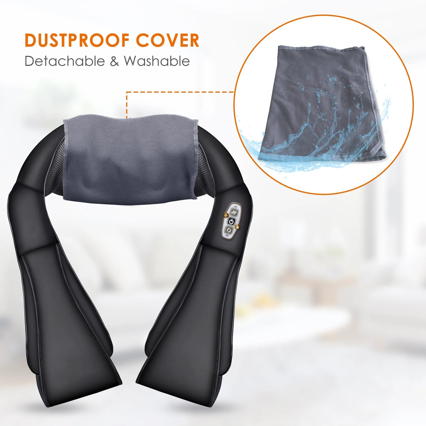 Shiatsu Shoulder Neck Massager with Heat, 4D Deep Kneading Back Massager Gifts for Men Women