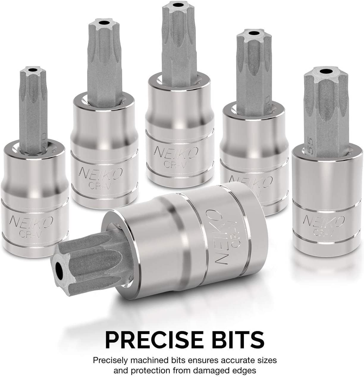 10073A Tamper Proof Torx Bit Socket Set |13-Piece | S2 Steel Bits & Cr-V Steel Sockets | TT8 – TT60