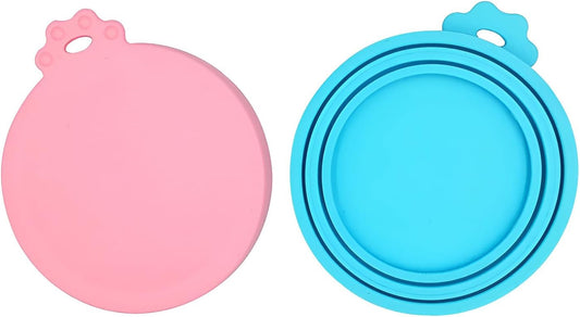 2 Pack Pet Can Covers/Dog Cat Food Can Lids/Universal BPA Free/Silicone Pet Food Can Lids Covers/Fits Most Standard Size Dog and Cat Can Tops for Pet Food Storage
