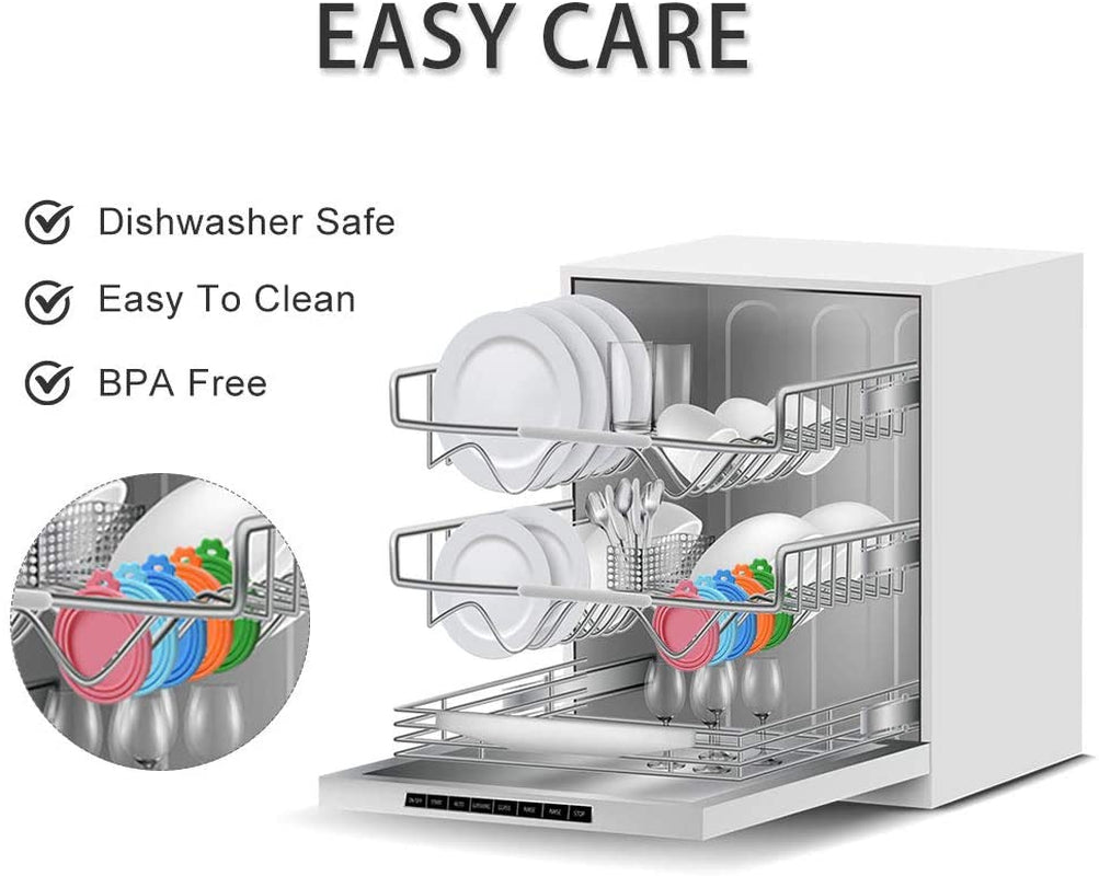 2 Pack Pet Can Covers/Dog Cat Food Can Lids/Universal BPA Free/Silicone Pet Food Can Lids Covers/Fits Most Standard Size Dog and Cat Can Tops for Pet Food Storage