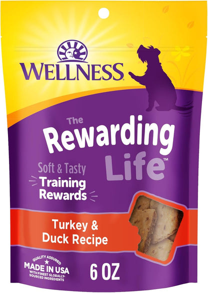 Rewarding Life Dog Treats, Natural, Training Treat, Grain Free, Soft Turkey & Duck (6 Ounce Bag)