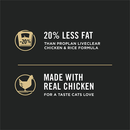 Live Clear Cat Food Weight Management and Cat Allergen Reducer Chicken and Rice Formula - 12.5 Lb. Bag